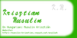 krisztian musulin business card